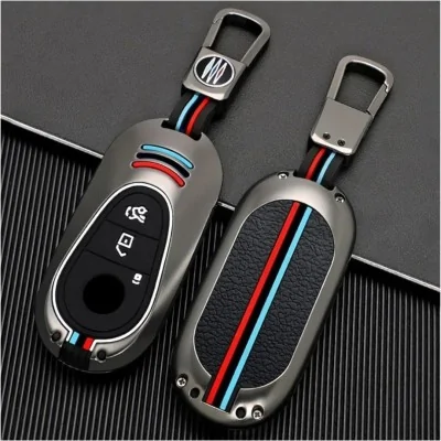 Husa cheie ultrarezistenta Mercedes-Benz, model 2022, gun metal gray-AUTOTOB-5949499095294