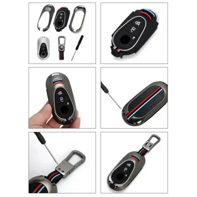 Husa cheie ultrarezistenta Mercedes-Benz, model 2022, gun metal gray-AUTOTOB-5949499095294