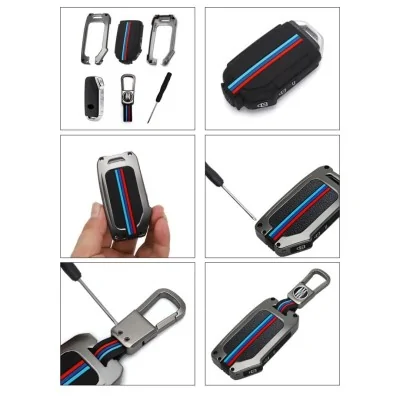 Husa cheie ultrarezistenta KIA, gun metal gray-AUTOTOB-5949499095164